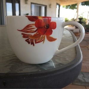 STARBUCKS 2008 Spring Coffee Cup / Mug Flowers Red  / Orange 12.5 fl oz